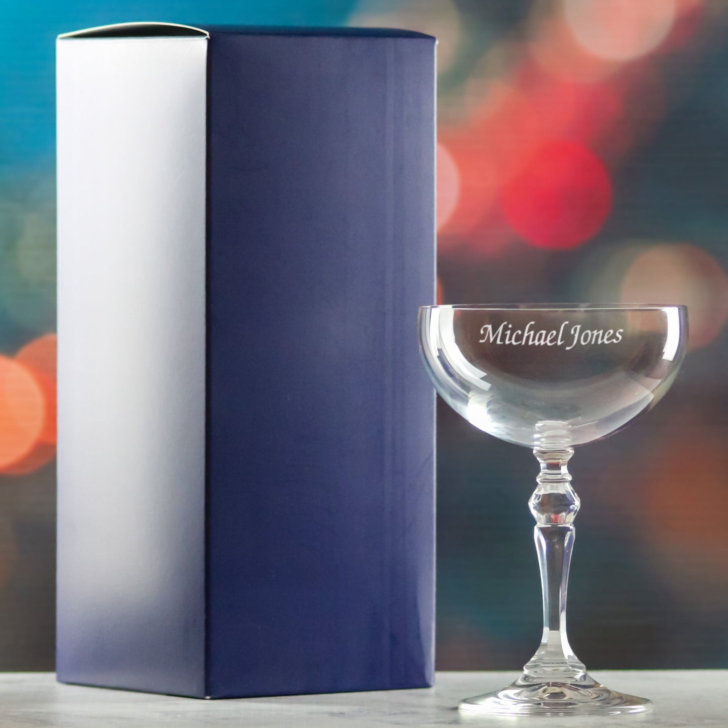Engraved Personalised Cocktail & Bar Glassware, Custom Name or Message, Gift Box Included