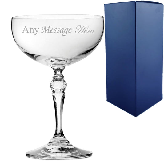 Engraved Charleston Cocktail Champagne Coupe, Personalise with Any Name or Message