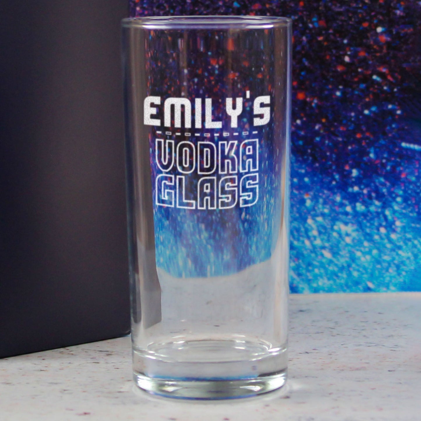 Personalised Engraved Vodka Hiball Glass with 'Name's Vodka Glass' Design