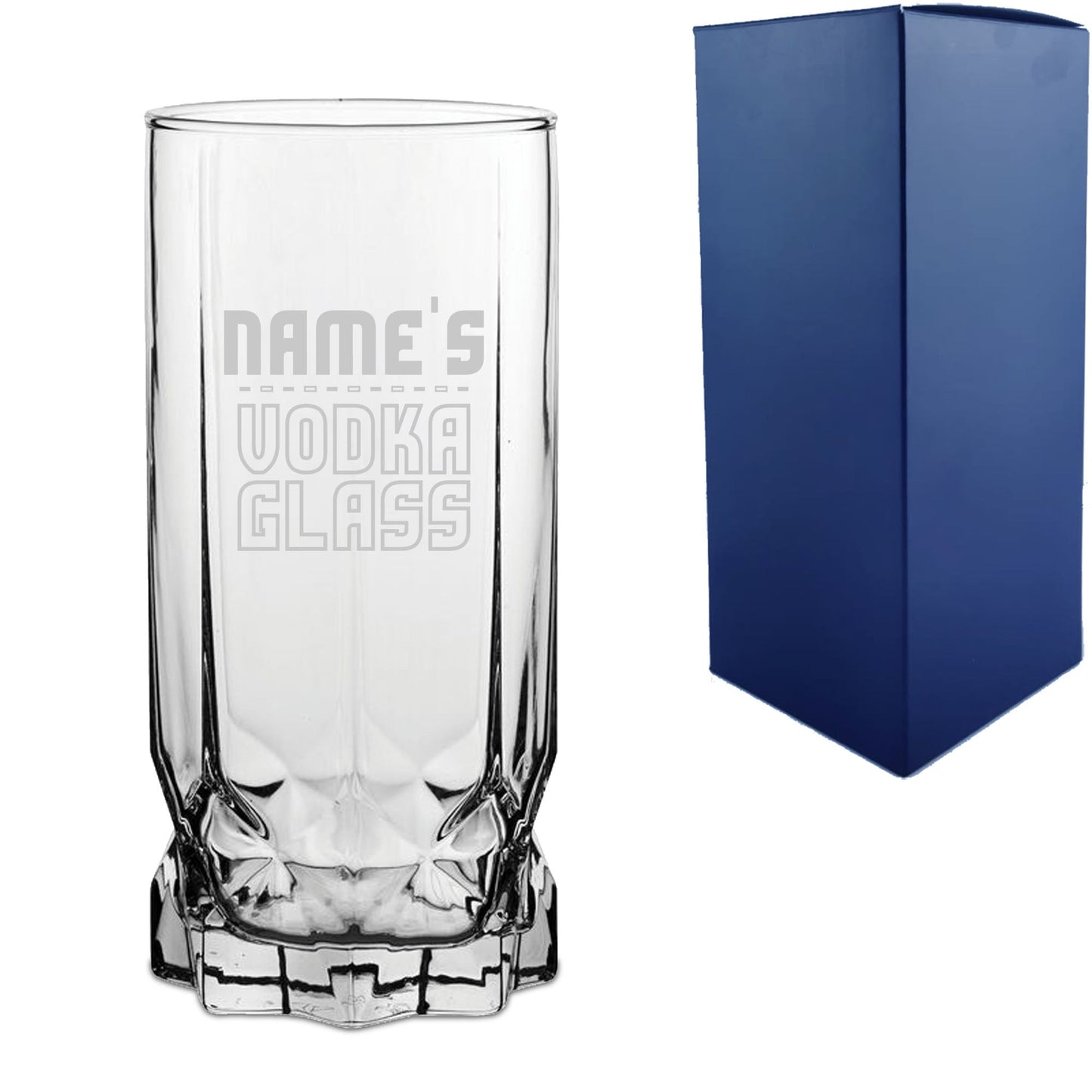 Personalised Engraved Vodka Future Hiball with 'Name's Vodka Glass' Design
