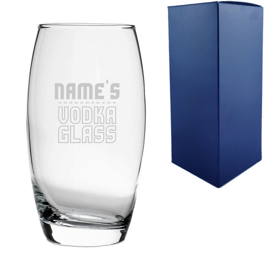 Personalised Engraved Vodka Tondo Hiball with 'Name's Vodka Glass' Design