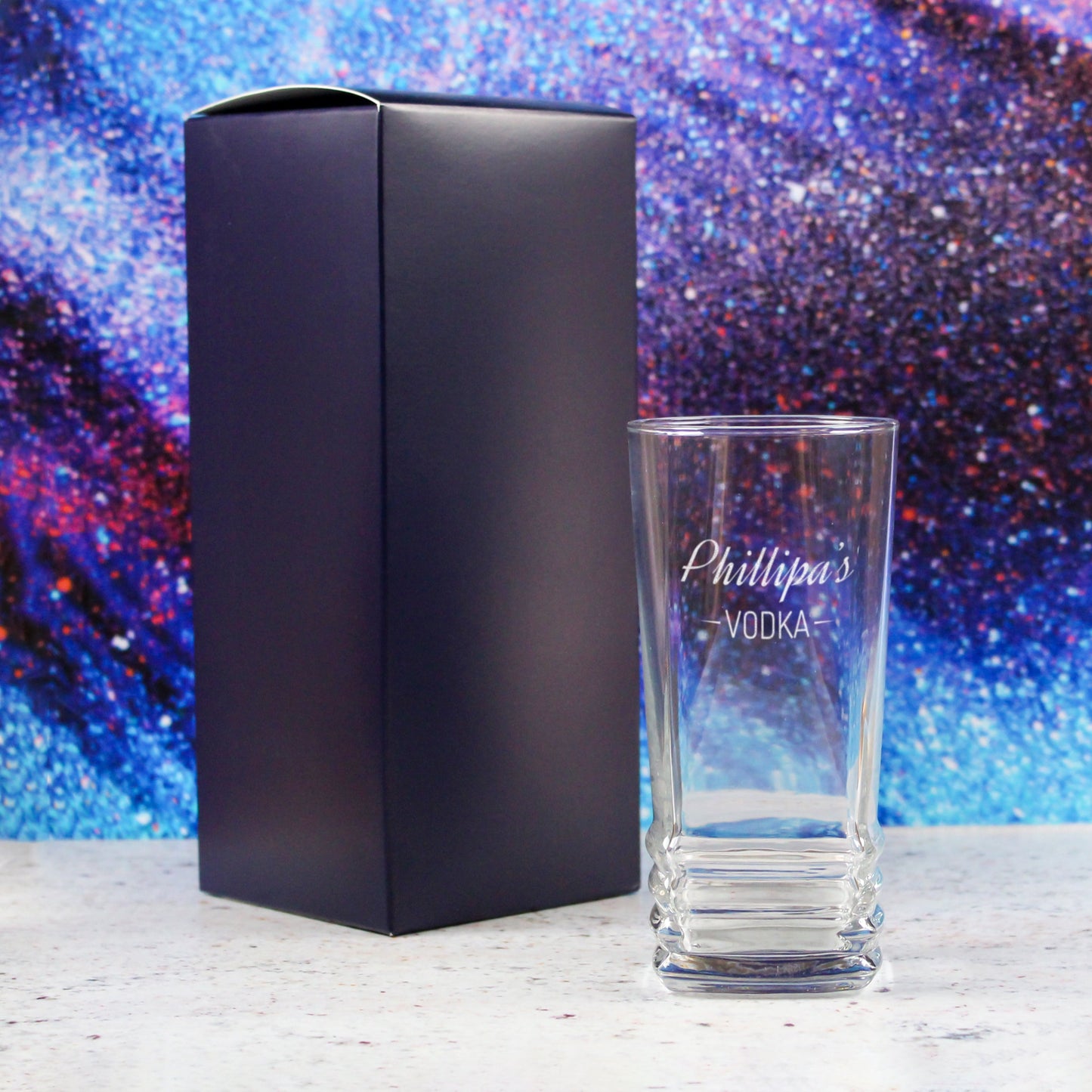 Personalised Engraved Novelty Vodka Elegan Hiball with 'Name's Vodka' Design