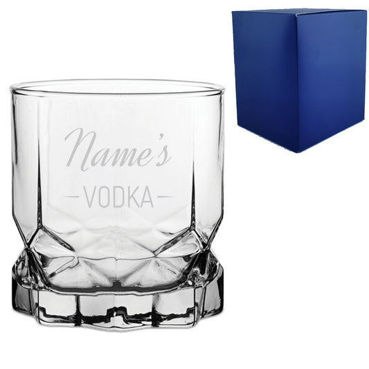 Personalised Engraved Novelty Vodka Future Tumbler with 'Name's Vodka' Design