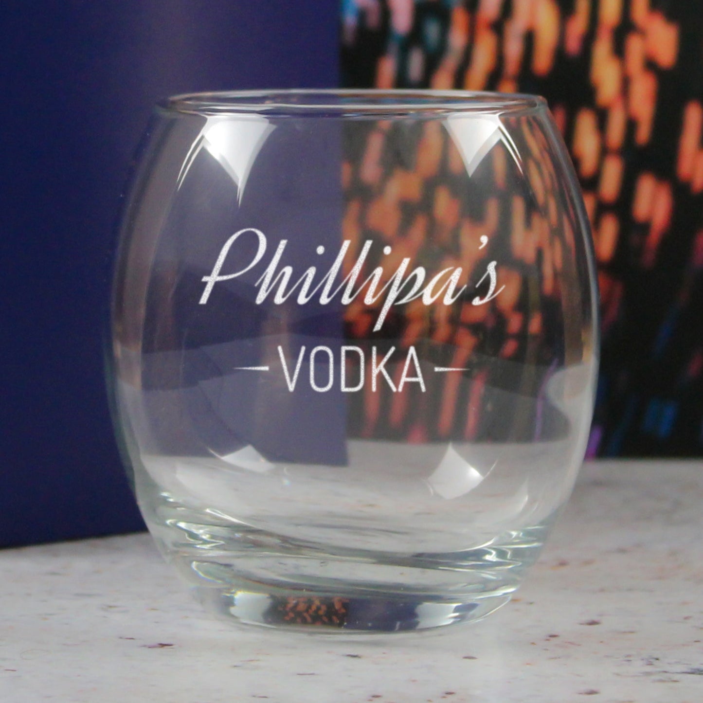 Personalised Engraved Novelty Vodka Tondo Tumbler with 'Name's Vodka' Design