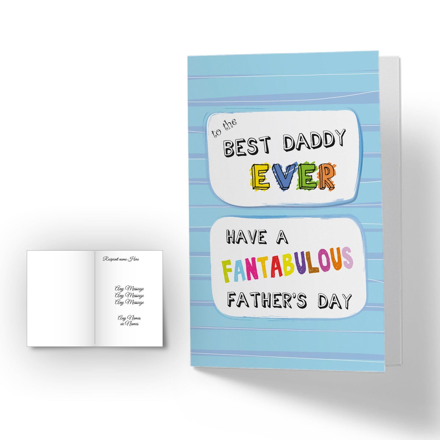 Personalised Happy Fathers Day Card - Fantabulous