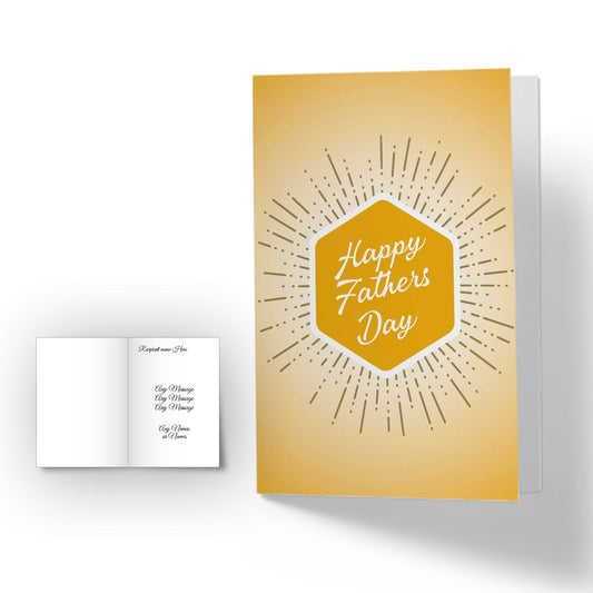 Personalised Happy Fathers Day Card - Hexagon explosion