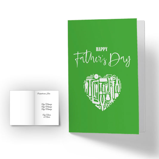 Personalised Happy Fathers Day Card - Tool at Heart