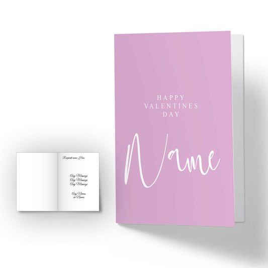 Personalised Valentines Day card - Add any name