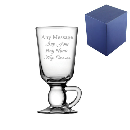 Personalised Engraved Base Handled Irish Coffee 10oz
