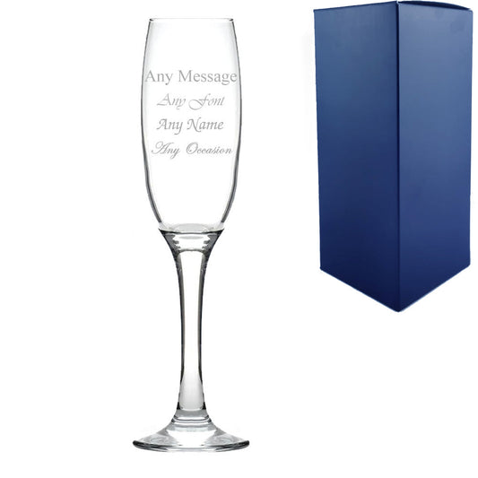 Personalised Engraved Champagne Glasses With Gift Box