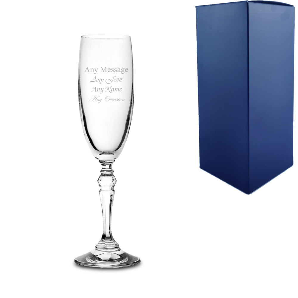 Engraved Champagne Flute Personalized Glassware for Special Occasions and Gifts