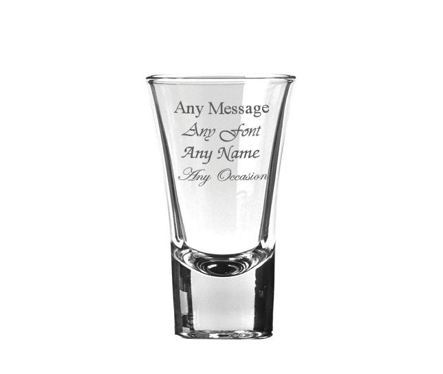 Personalised Engraved Boston Shot Glass 2oz Wedding Stag Do Hen Night Birthday Bridesmaid