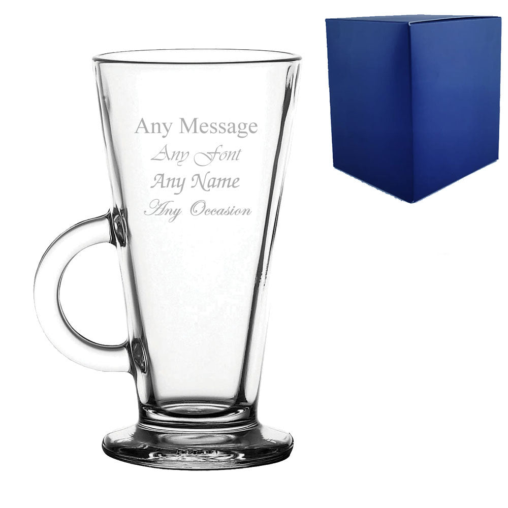 Personalised Engraved Coffee Tea Glass Cup Mug Birthday Gifts For Him Her