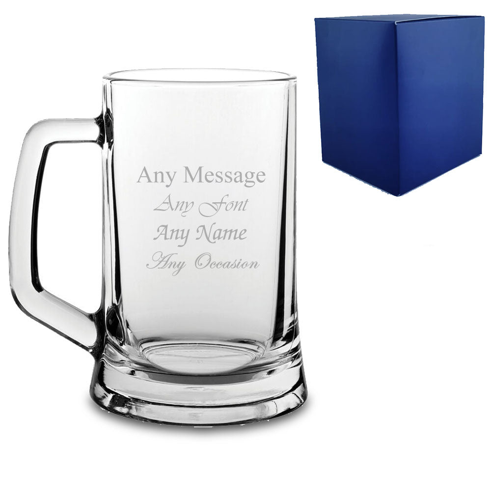 Personalised Engraved Beer Glasses Tankards Perfect Gift for Weddings Birthdays