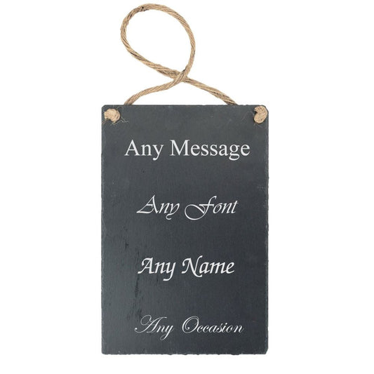 Personalised Engraved Hanging Slate Notice and Menu Board