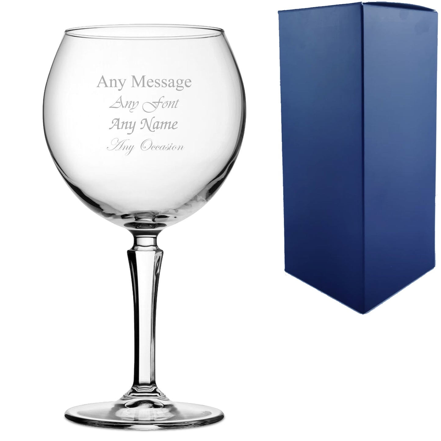 Personalised Engraved Hudson 23oz Gin Balloon Cocktail Glass - Any Message Engraved