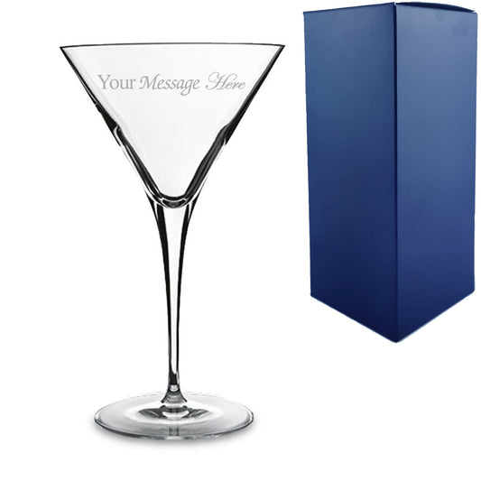 Engraved 300ml Allegro Martini Glass With Gift Box