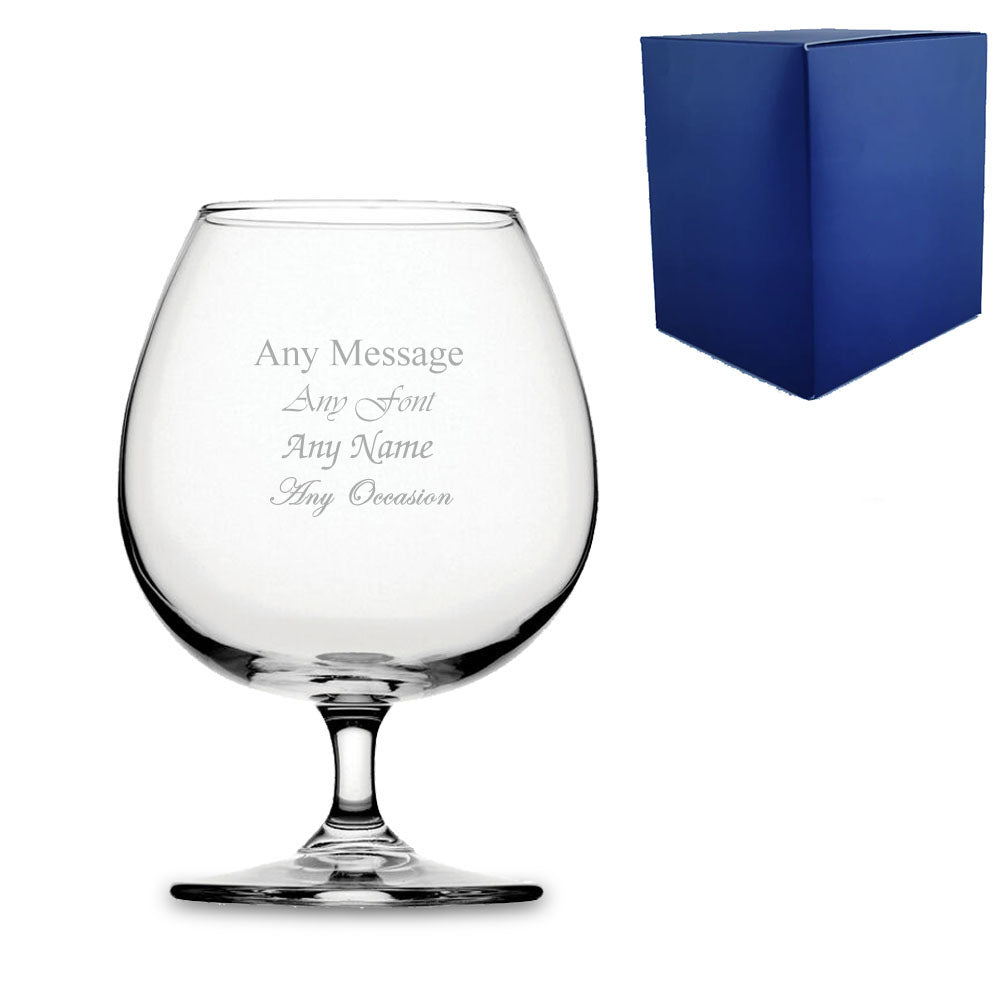 Engraved 690ml Crystalite Brandy Balloon With Gift Box