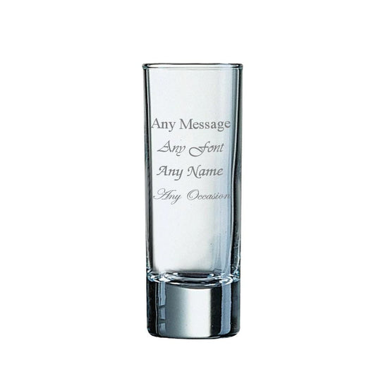 Engraved 60ml Tall Heavy Base Shot Glass