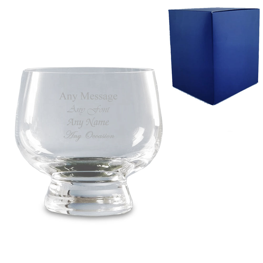 Engraved 13cm Handmade Plain Tulip Bowl