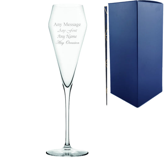 Engraved Edge Champagne Flute 7.5oz With Gift Box