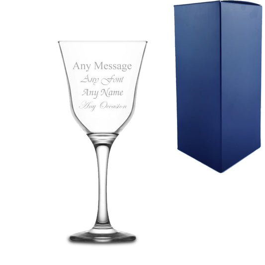Engraved 370ml Vals Vintage Wine Glass With Gift Box