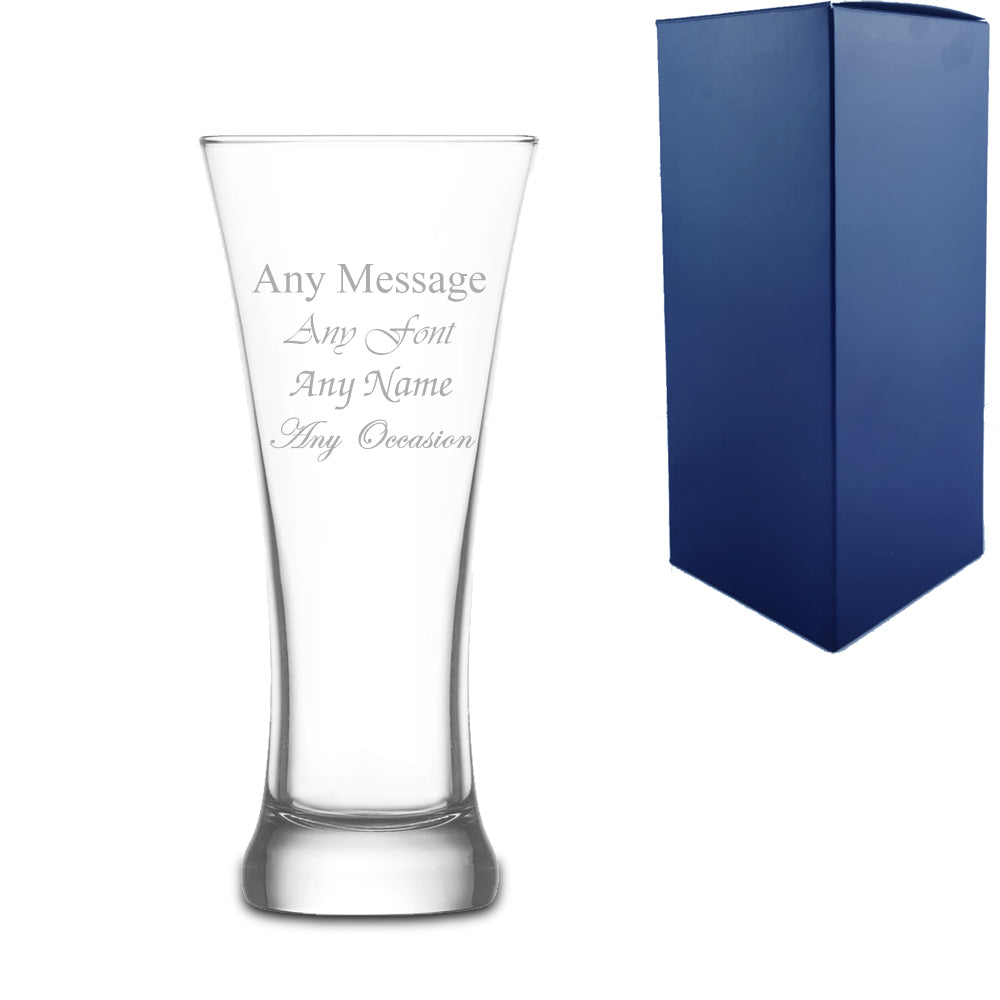 Engraved 380ml Sorgum Pint Beer Glass With Gift Box
