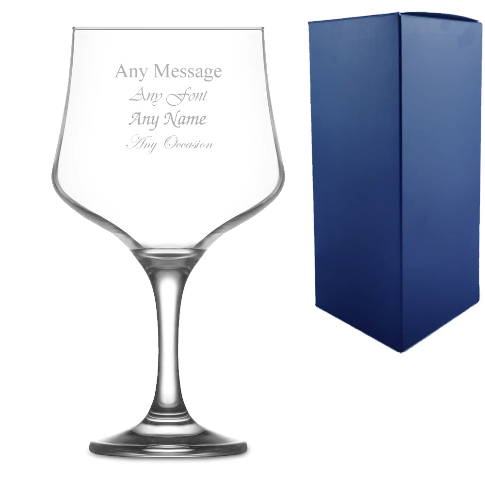 Engraved 690ml Bartender's Gin Balloon With Gift Box