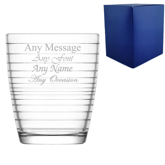 Engraved 340ml Apollon Water Tumbler Glass With Gift Box