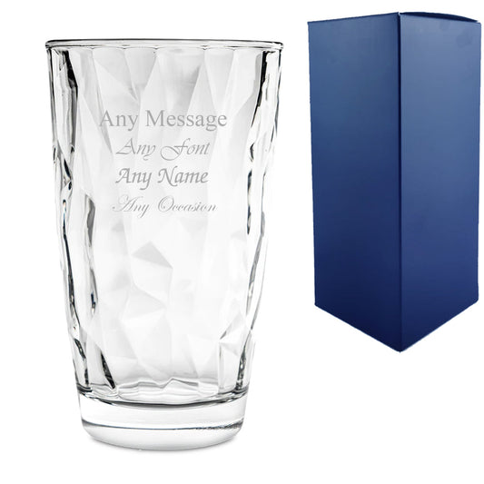 Engraved 470ml Diamond Hiball Tumbler With Gift Box