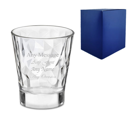 Engraved 80ml Diamond Shot Glass