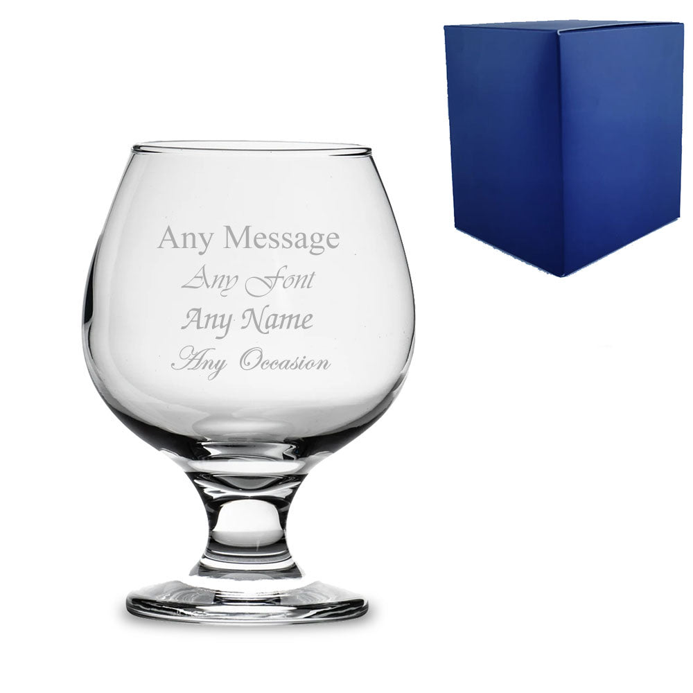 Engraved Whisky, Brandy and Tumbler Glasses Collection - Ridged, Bubble, Snifter