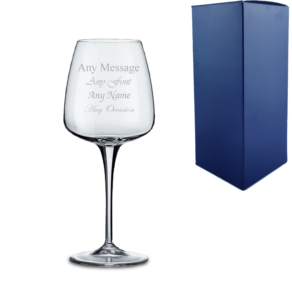 Engraved 350ml Aurum White Wine Glass With Gift Box