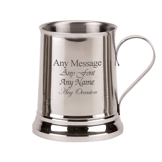 Engraved 16oz Stainless Steel Tankard