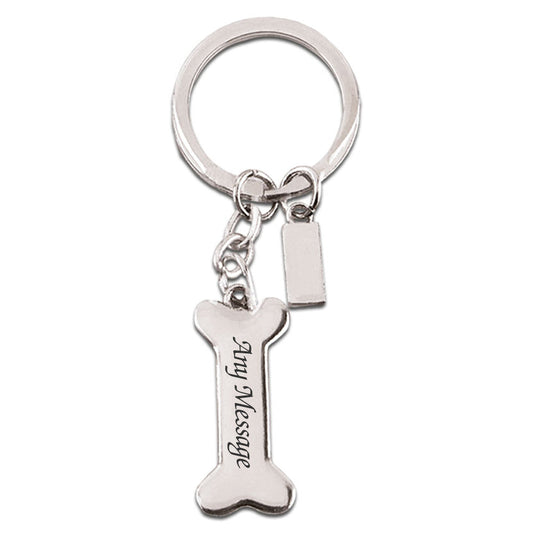Engraved Bone Keyring