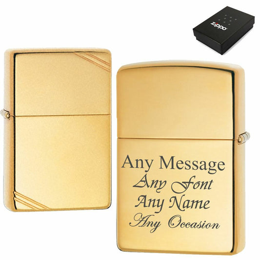 Engraved Brass Zippo, Official Zippo lighter