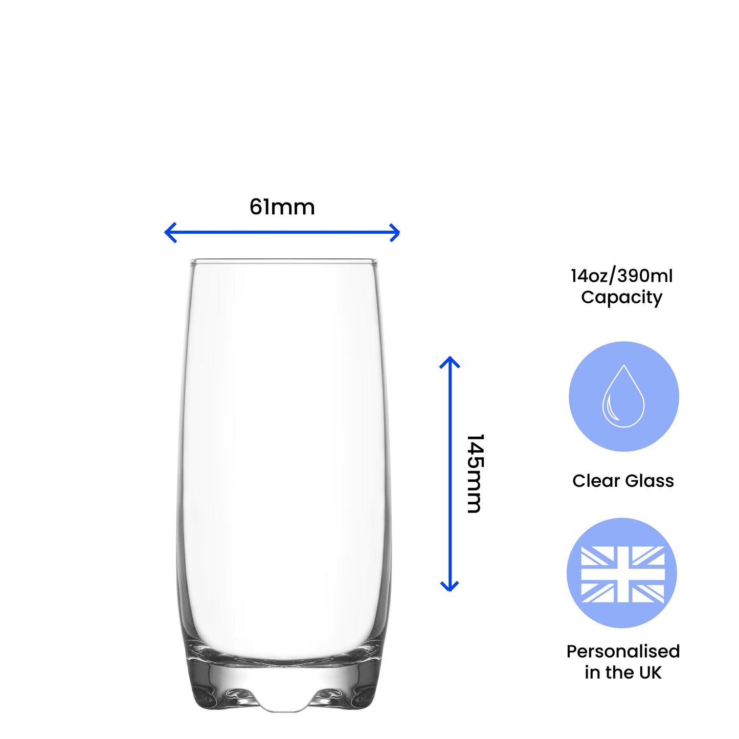 Personalised Engraved Vodka Adora Hiball with 'Name's Vodka Glass and Mixer' Design