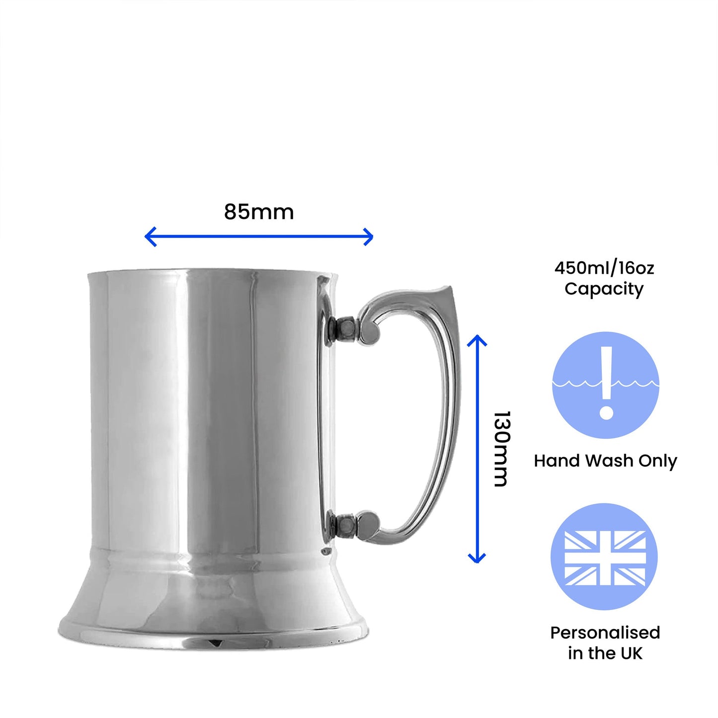 Engraved 17oz Stainless Steel Tankard