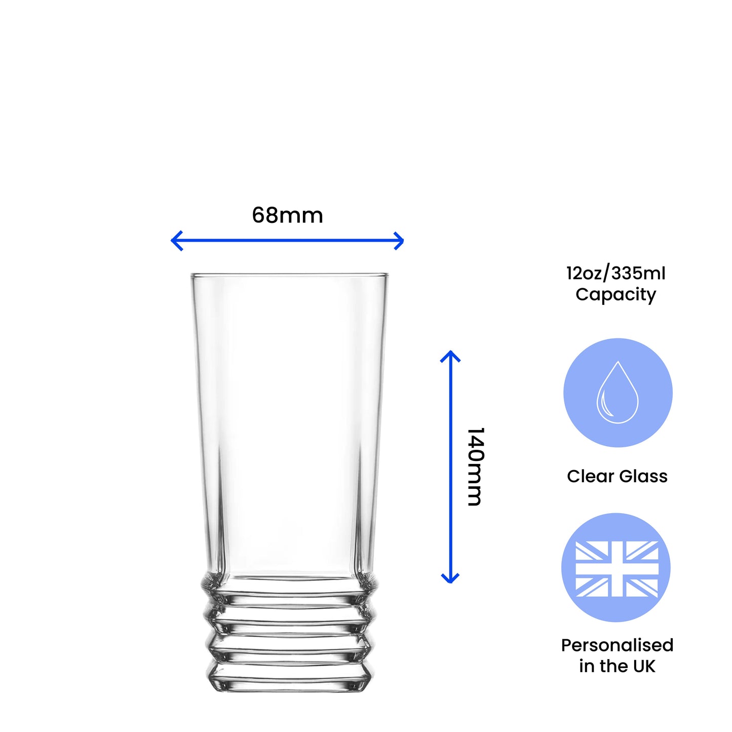 Personalised Engraved Novelty Vodka Elegan Hiball with 'Name's Vodka' Design