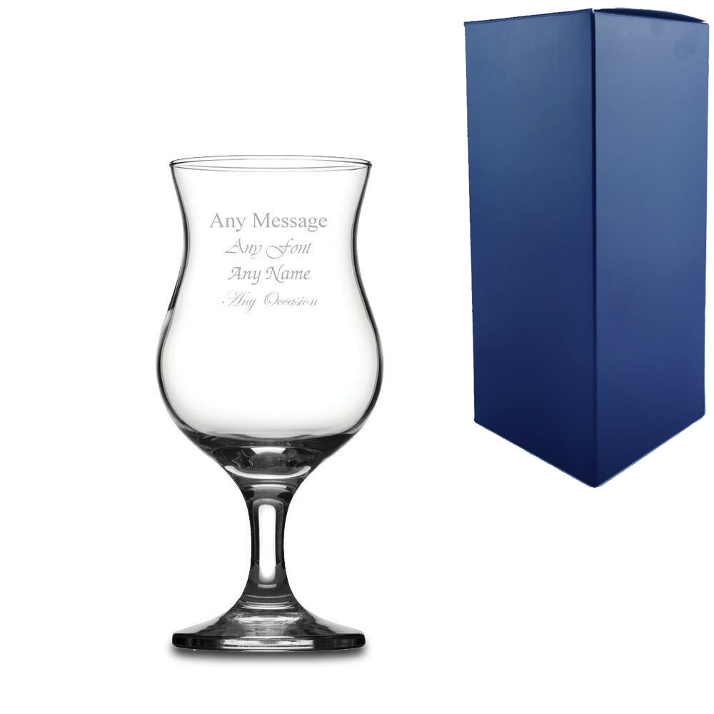 Engraved Cocktail, Margarita, Hiball & Iced Tea Glasses with Gift Box Set