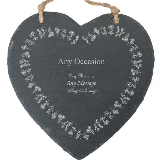 Personalised engraved Memo Board - Wildflower Border