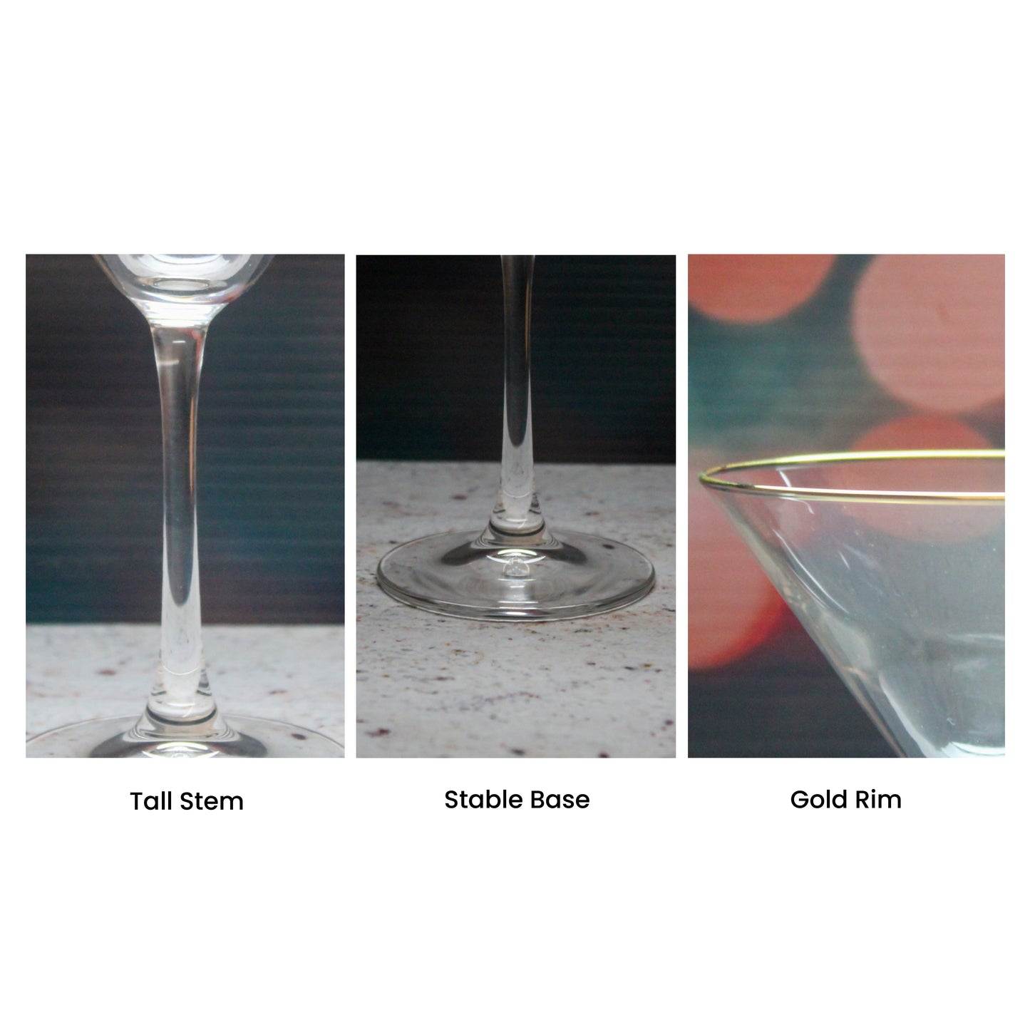Engraved Gold Rim Martini Cocktail Glass with Name's Cocktail Design, Personalise with Any Name