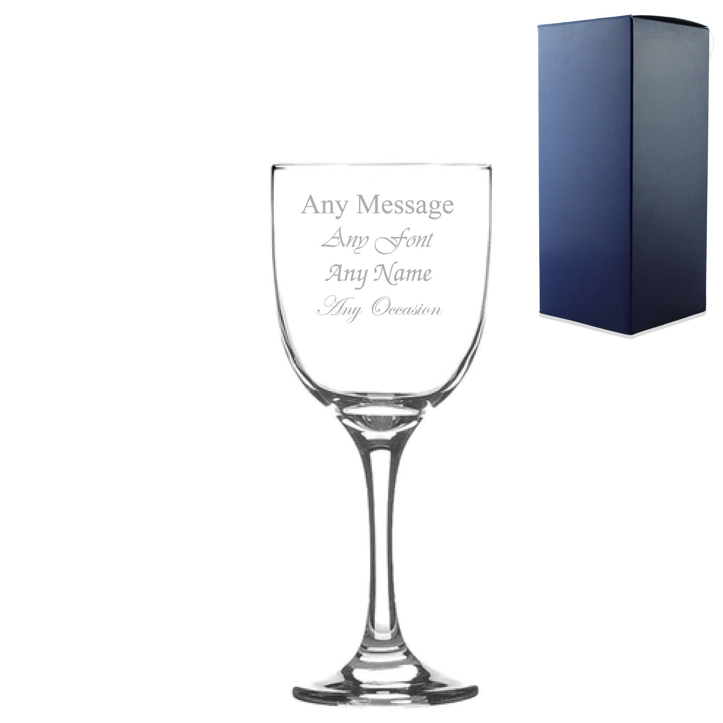 Engraved 290ml Campana White Wine Glass with Gift Box