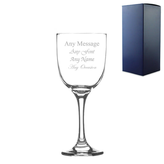 Engraved 365ml Campana Wine Glass with Gift Box