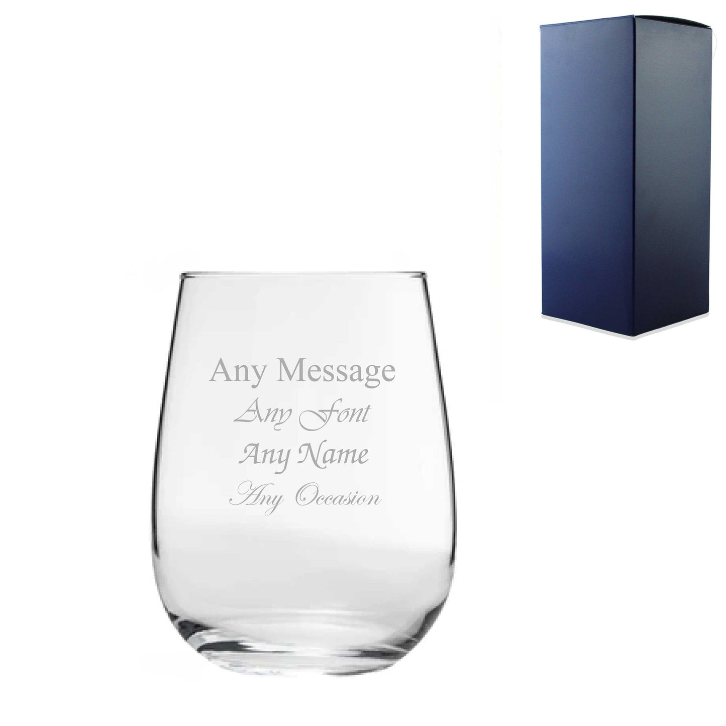 Engraved Wine Glass with Personalized Message Elegant Gift Presentation Keepsake