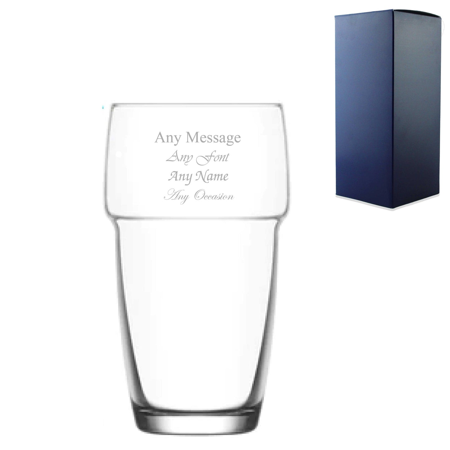 Engraved 340ml Stacking Highball Glass with Gift Box