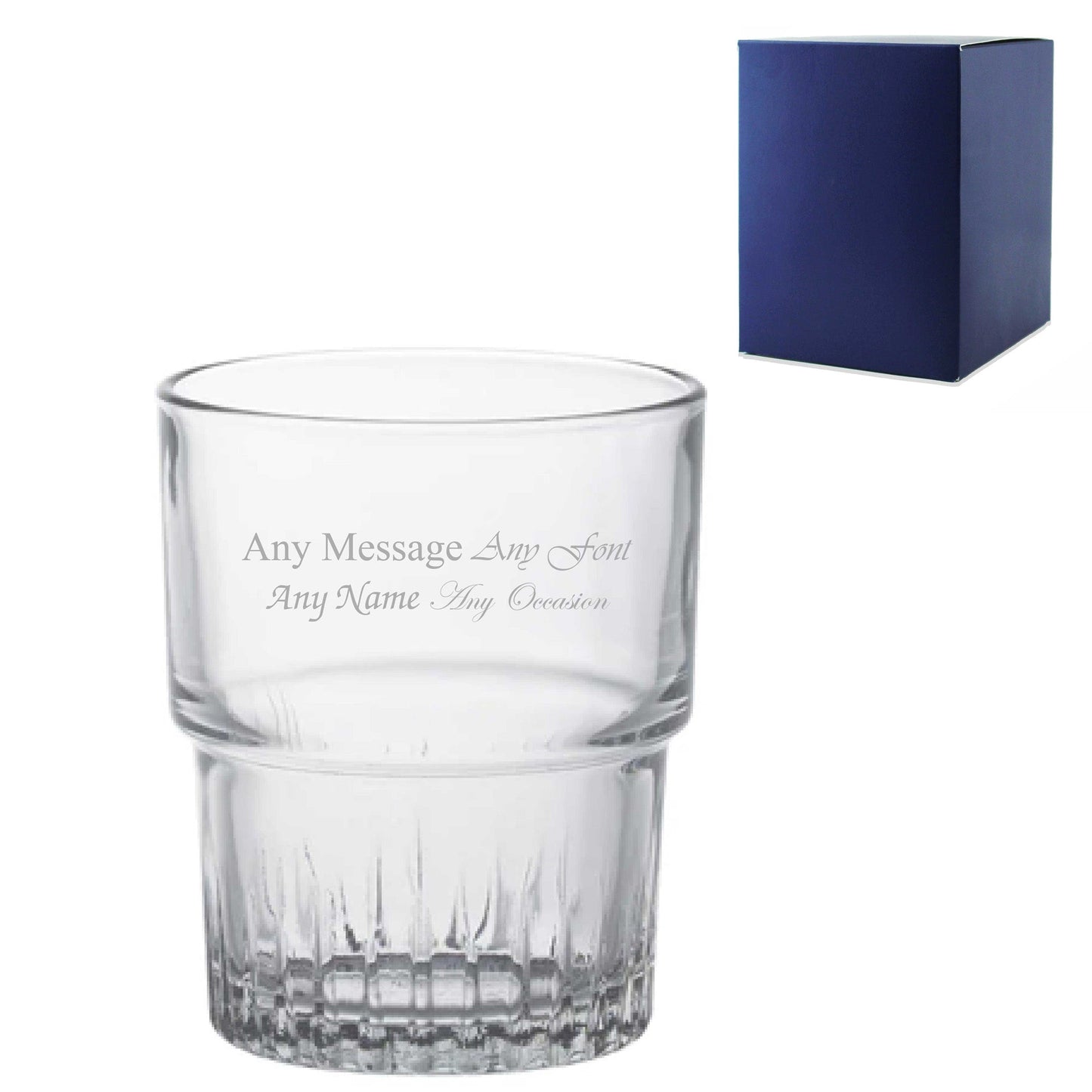 Engraved 200ml Crimped Stacking Tumbler with Gift Box