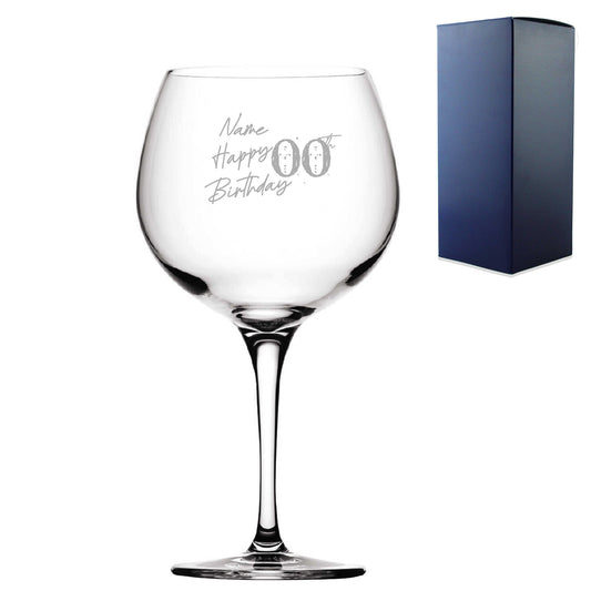 Engraved  Primeur Balloon Happy 20,30,40,50... Birthday Speckled, Gift Boxed