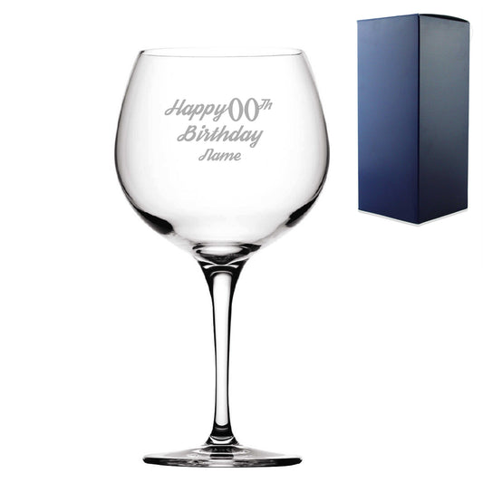 Engraved  Primeur Balloon Happy 20,30,40,50... Birthday Modern, Gift Boxed