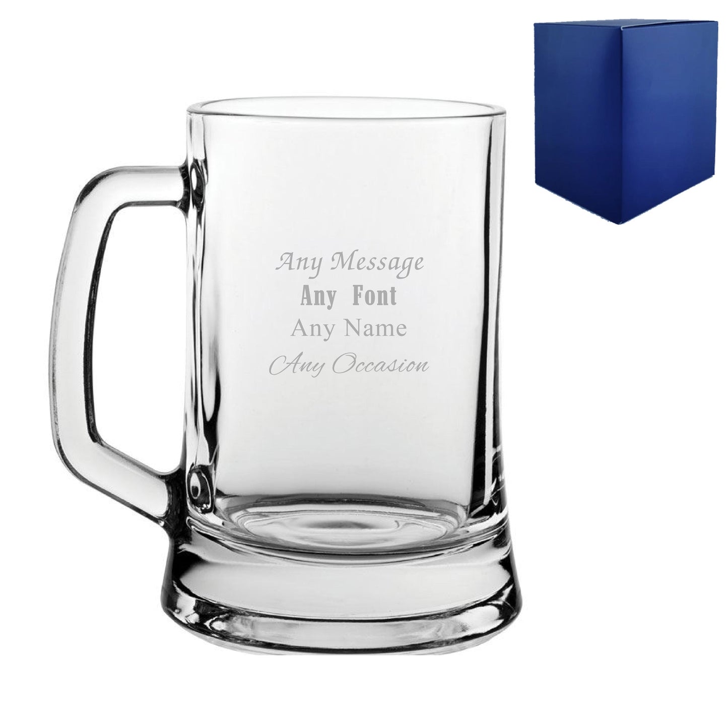 Engraved Any Message Beer Mug, Gift Boxed